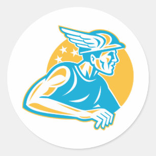 Roman God Mercury Hermes Classic Round Sticker