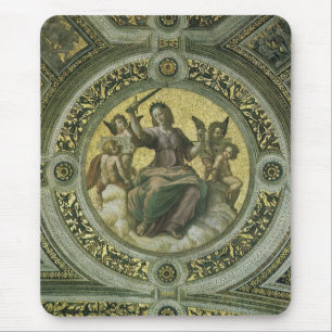 Roman Goddess Justice with Angels by Raphael Mouse Mat