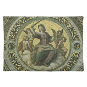 Roman Goddess Justice with Angels by Raphael Placemat
