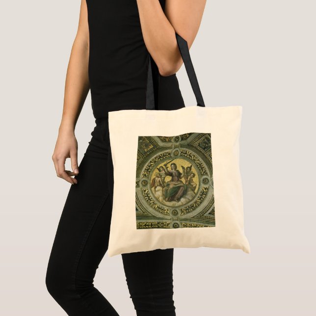 Roman Goddess Justice with Angels by Raphael Tote Bag (Front (Product))
