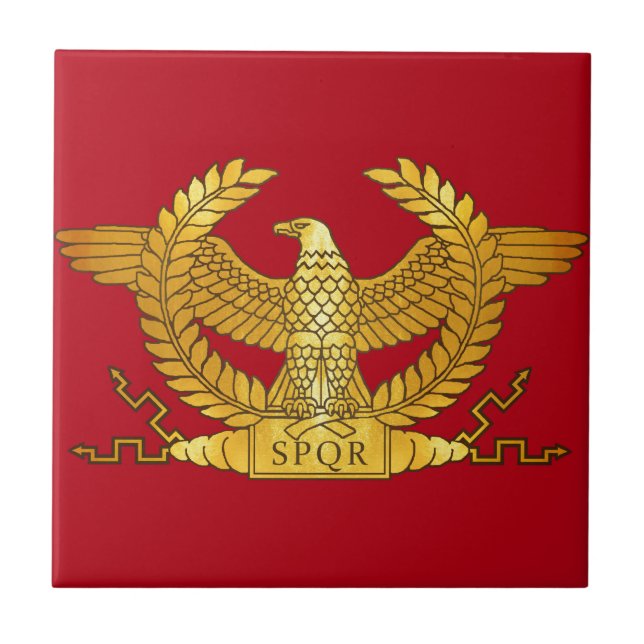 Roman Golden Eagle on Red Tile (Front)