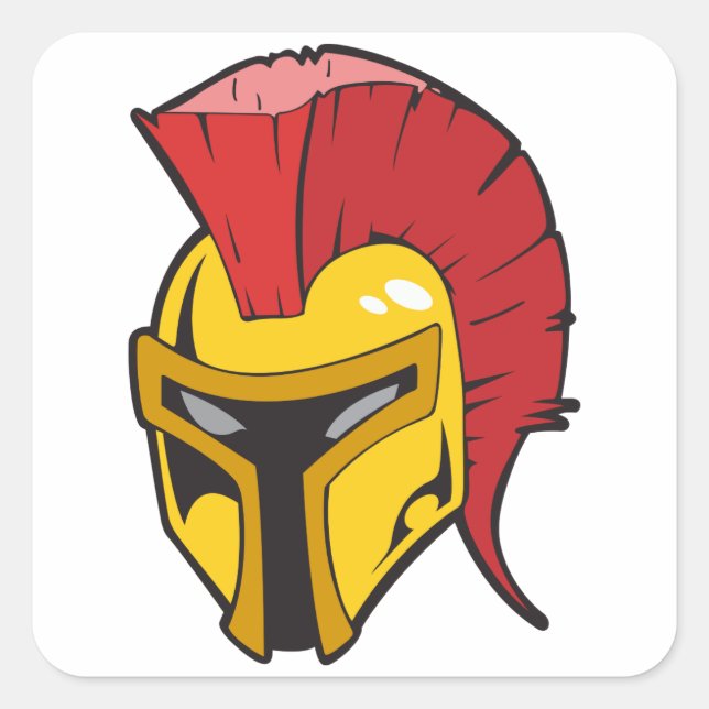 Roman Helmet Square Sticker (Front)
