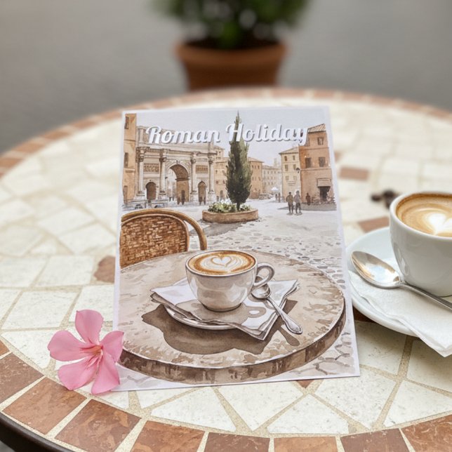 Roman Holiday Café View Postcard (Creator Uploaded)