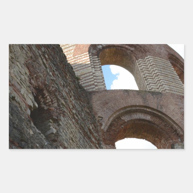 Roman Imperial Baths Trier Rectangular Sticker (Front)