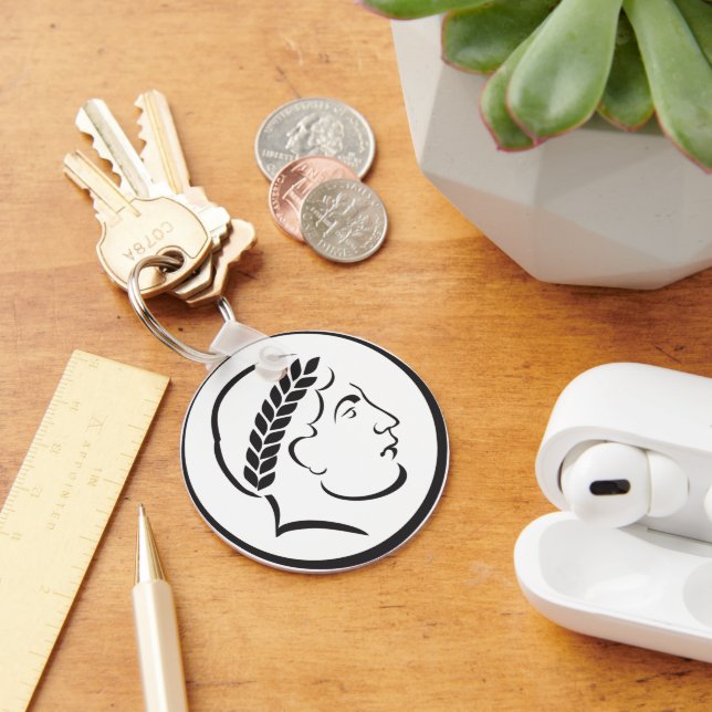 Roman Imperial Coin Silhouette Keychain - Ancient  (Desk)