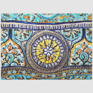 Roman Italian Spanish Majolica Floral Decoupage Tissue Paper