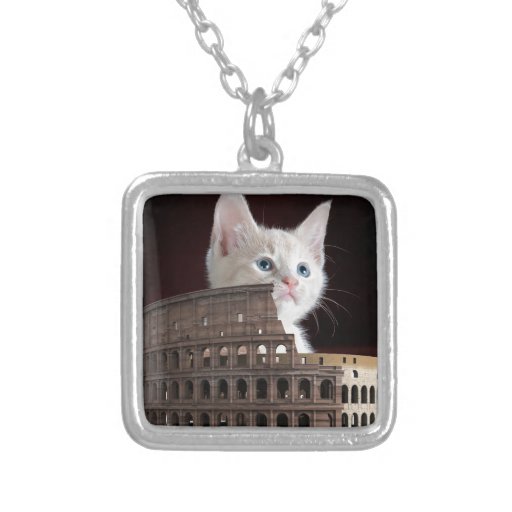 roman kitty Square Pendant Necklace - 17.20 roman kitty Square Pendant Necklace