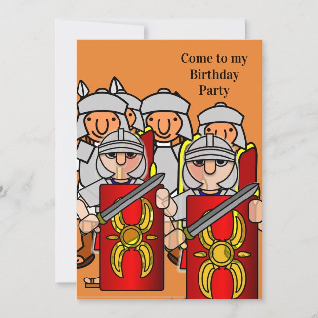 Roman Legion Birthday Party Invitation (Front)