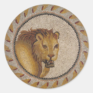 Roman Lion Mosaic Sticker