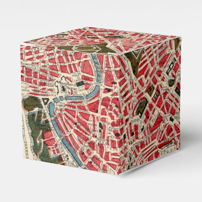 Roman Map Favour Box (Front Side)