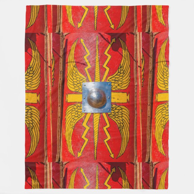 Roman Military Shield - Scutum Fleece Blanket (Front)