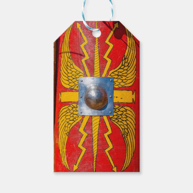 Roman Military Shield - Scutum Gift Tags (Front)