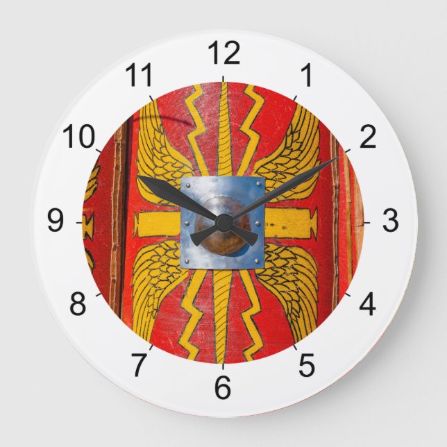 Roman Military Shield - Scutum Large Clock (Front)