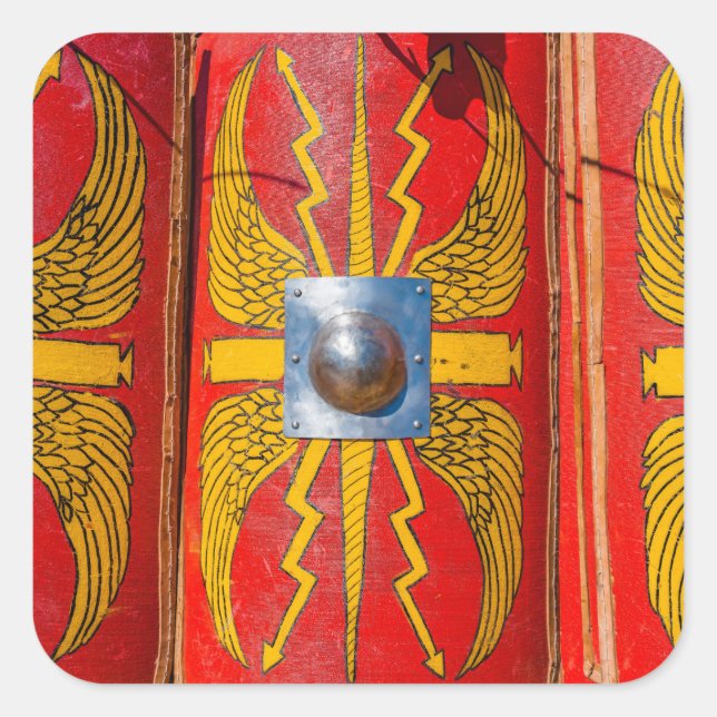 Roman Military Shield - Scutum Square Sticker (Front)
