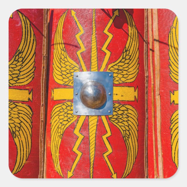Roman Military Shield - Scutum Square Sticker (Front)