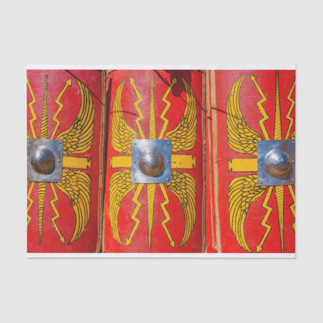 Roman Shield Paper Roman Military Shield - Scutum Tissue Paper | Zazzle