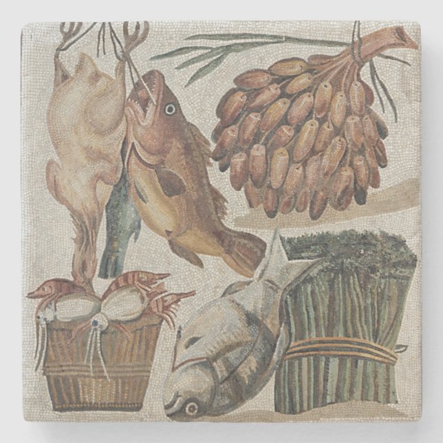 Roman mosaic stone coaster (Front)