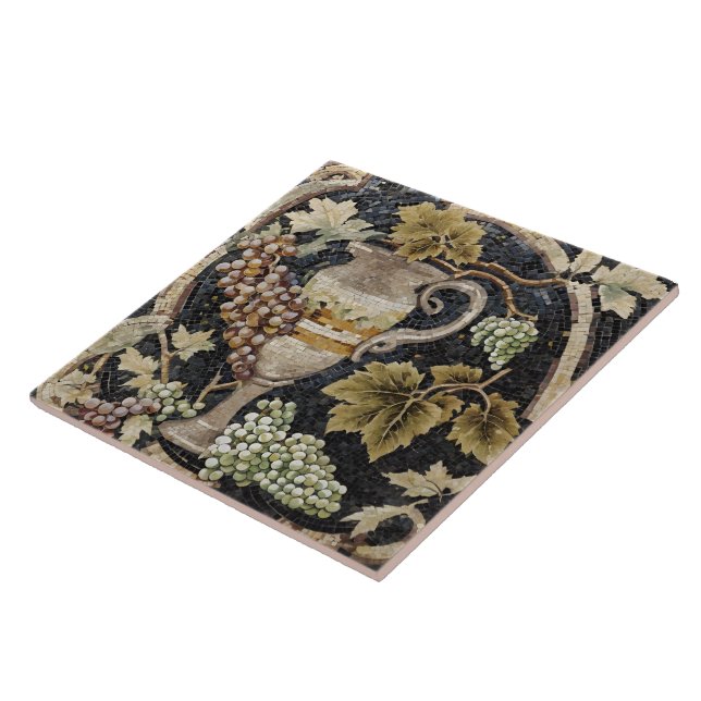 Roman Mosaic Style Wine Ceramic Tile (Side)