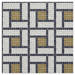 Roman motive mosaic geometric pattern 2 fabric