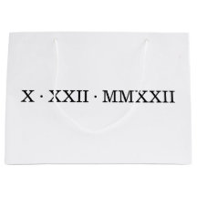 Roman Numeral and Name Shopping Bag