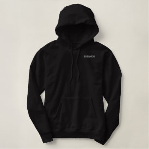 Roman Numeral Date Gift for Couples Birthday Party Embroidered Hoodie