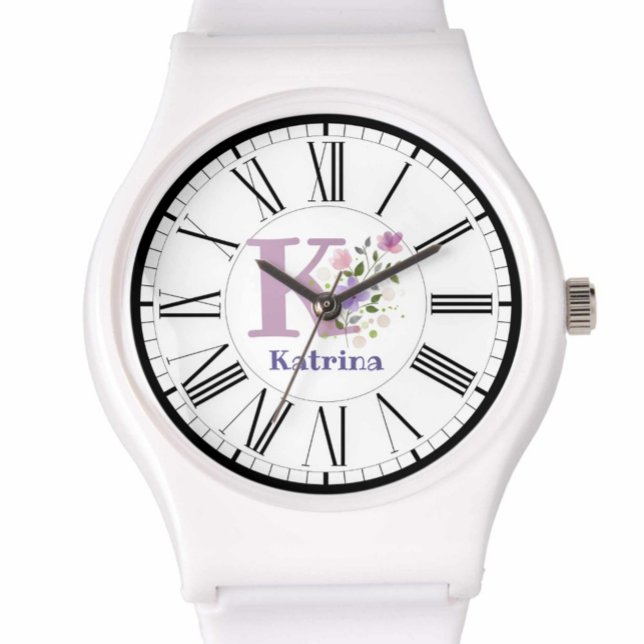 Roman Numeral Design with Initial and Name Katrina Watch (Creator Uploaded)