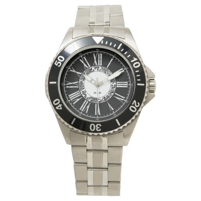 Roman Numeral STainless STeel Watch (Front)