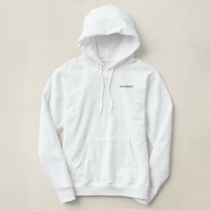 Roman Numerals Anniversary Date Matching Couple Embroidered Hoodie