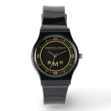 Roman Numerals Black and Gold