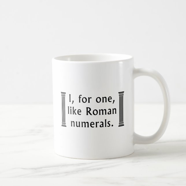 Roman Numerals Coffee Mug (Right)
