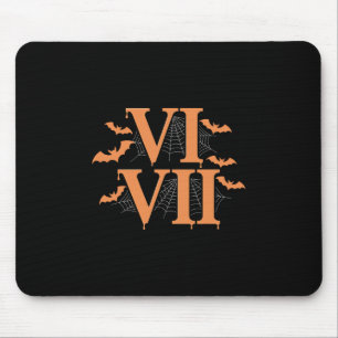 Roman Numerals Vi Vii 67 Meme Gen Alpha Halloween  Mouse Mat