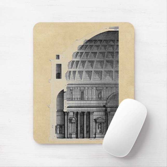 Roman Pantheon Classical Architecture Mouse Mat (With Mouse)