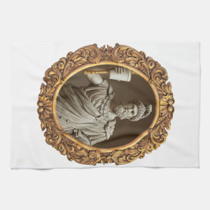 Roman Renaissance Emperor Portrait Holding Coffee Tea Towel