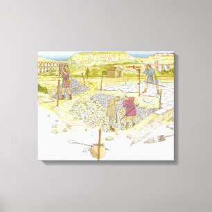 Roman road. Detail Canvas Print