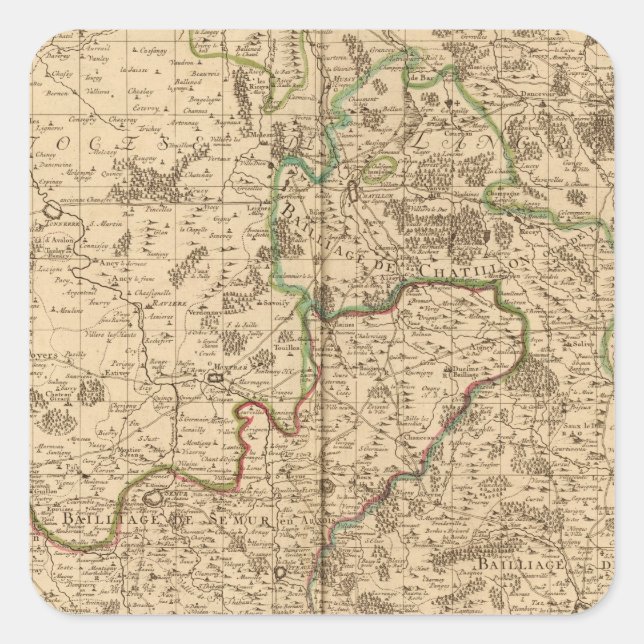 Roman roads and battlefields square sticker (Front)