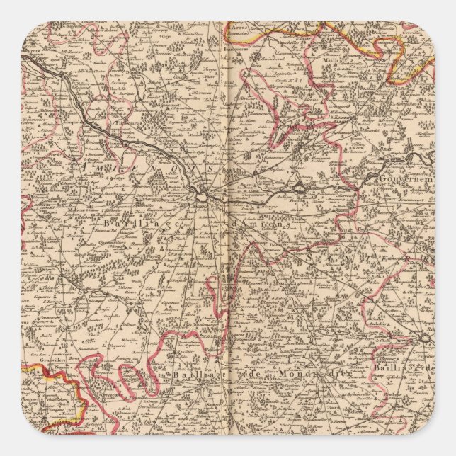 Roman roads and churches square sticker (Front)