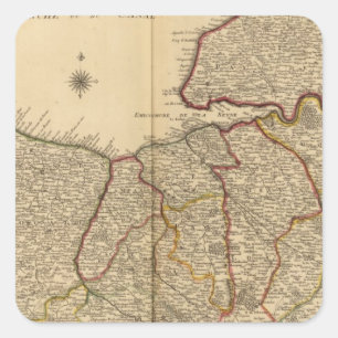 Roman roads and forests square sticker