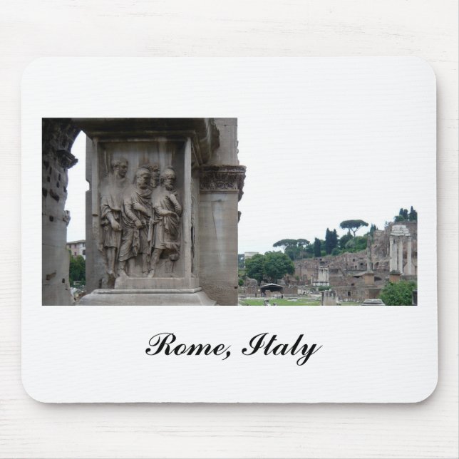 Roman Ruins Entrance in Rome Italy Mouse Mat (Front)
