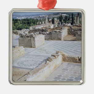 Roman ruins of the port of Emporion Metal Tree Decoration