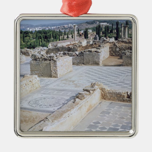 Roman ruins of the port of Emporion Metal Tree Decoration (Front)