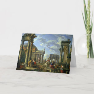 Roman Ruins with a Prophet, 1751 Card