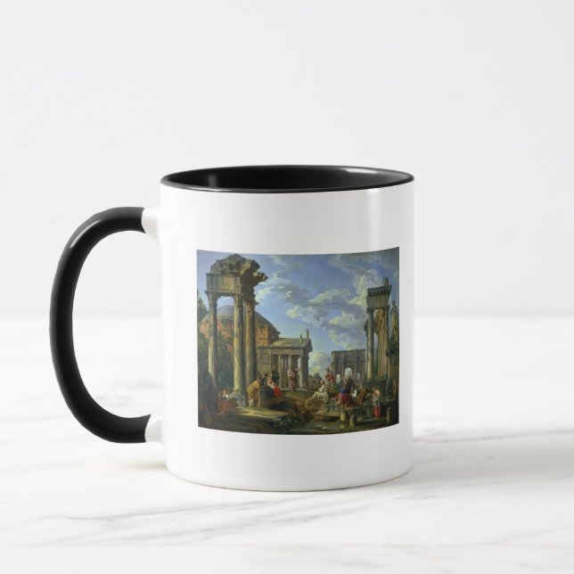 Roman Ruins with a Prophet, 1751 Mug (Left)