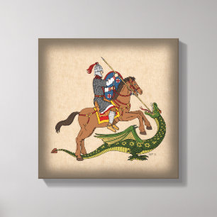 Roman Saint George and the Dragon Canvas Print