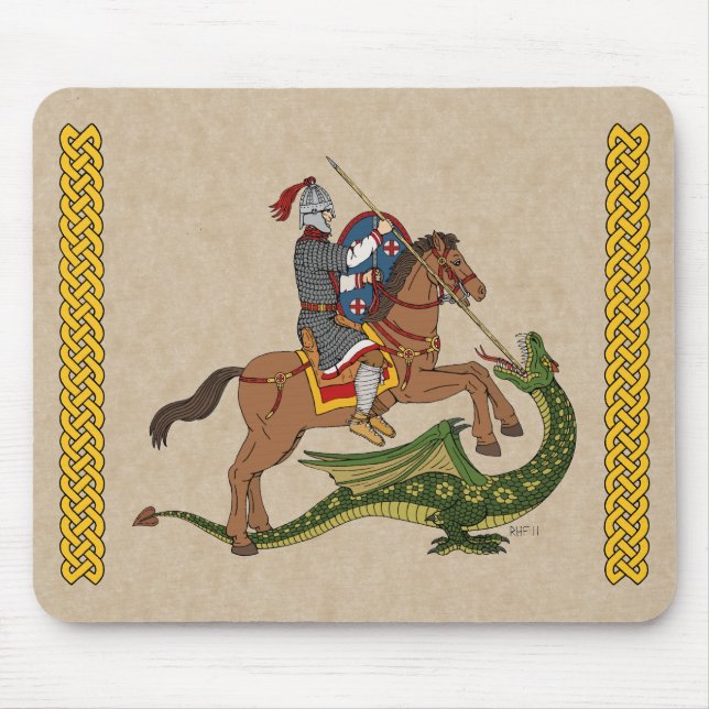 Roman Saint George and the Dragon Mouse Mat (Front)