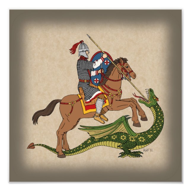 Roman Saint George and the Dragon Photo Print (Front)