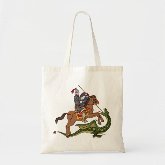 Roman Saint George and the Dragon Tote Bag (Front)