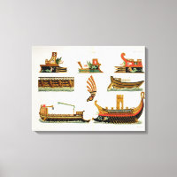 Roman Ships with details of figureheads, plate 23,