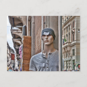 Roman Shopping Bizarre Italian Mannequin Postcard