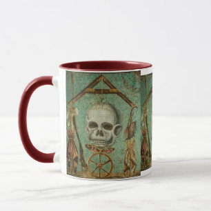 Roman skull mosaic mug by S. Ambrose