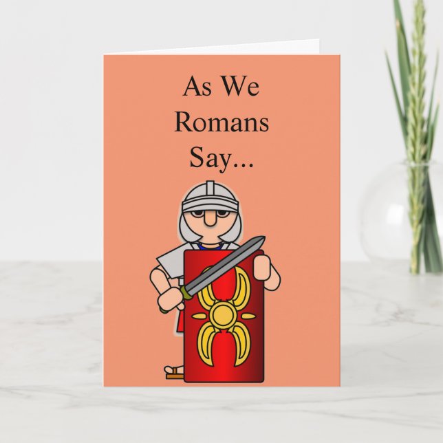 Roman Soldier: Get Well Soon Card (Front)